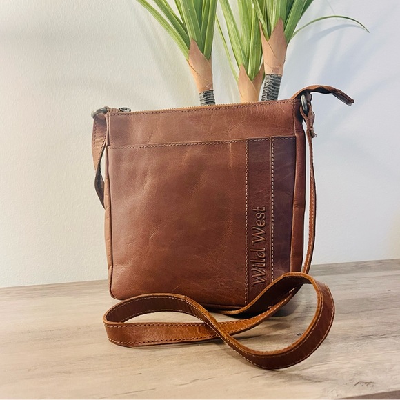 Wild West Bags Wild West Cognac Leather Crossbody Bag Poshmark